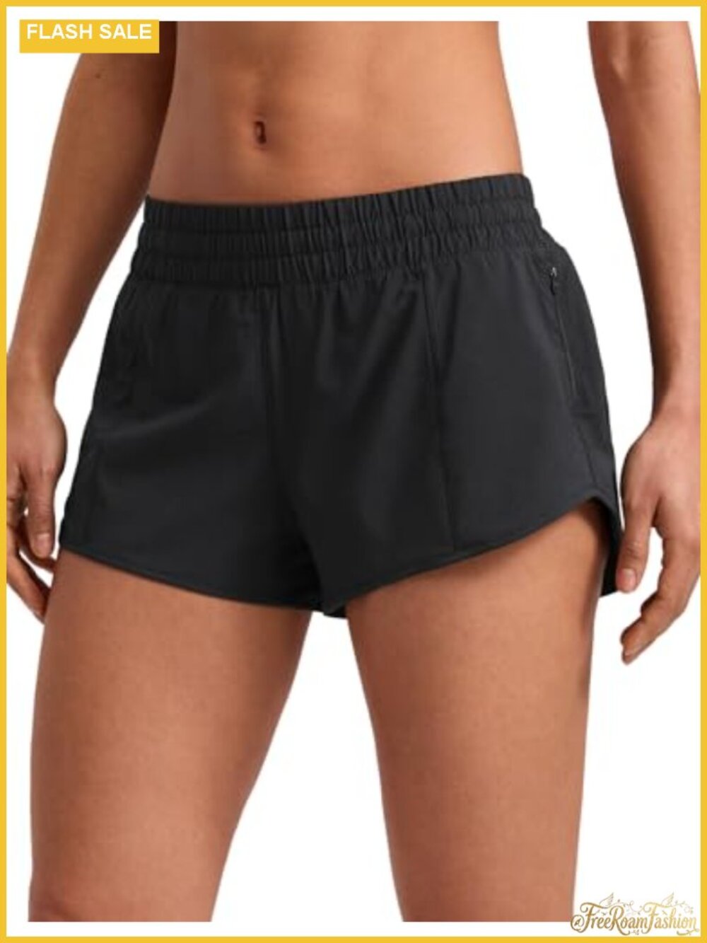 Low Waisted Running Shorts 2.5" with Liner & Zipper Pocket